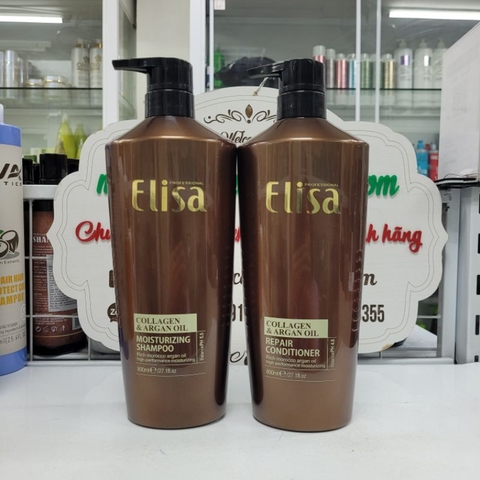 Dầu Gội Xả Elisa Argan Collagen Phục Hồi Mềm Mượt 500ml - 800ml