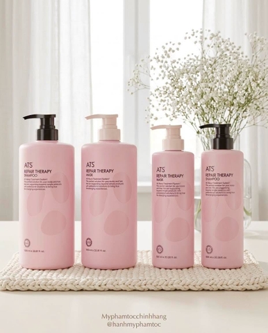 Dầu gội phục hồi tóc uốn ATS + xả phục hồi tóc uốn ATS (ATS Perm Repair Shampoo + ATS Perm Repair Treatment (Mask)