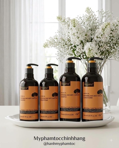 Bộ dầu gội xả ARGANA phục hồi và ngăn rụng tóc Hair Repair & Anti-Hair Loss500ml/ 750ml