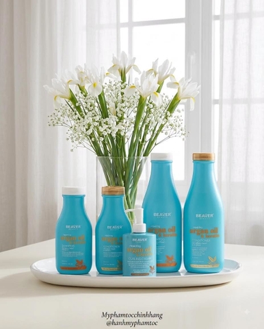 Dầu gội xả BEAVER tinh dầu Argan dưỡng ẩm phục hồi tóc (BEAVER Argan Oil Moisturizing Shampoo & Conditioner)