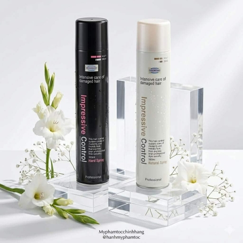 GÔM TẠO KIỂU TÓC MUGENS WELCOS IMPRESSIVE CONTROL CỨNG HARD HOẶC MỀM NATURAL SPRAY 300ML