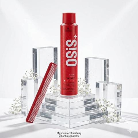 Gôm (keo xịt) Giữ Nếp Tóc Nhẹ Và Bóng Mượt OSIS+ VELVET 200ml
