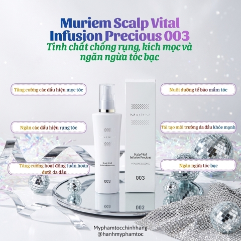 Muriem Scalp Vital Infusion Precious 003 – Tinh Chất Chăm Sóc Da Đầu Và Hỗ Trợ Mọc Tóc , Giảm bạc tóc 150ml