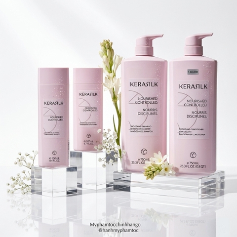 Dầu gội và dầu xả làm mượt tóc Kerasilk Smoothing Shampoo & Conditioner