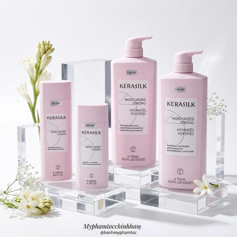 Dầu gội và dầu xả phục hồi tóc hư tổn Kerasilk Repairing Shampoo & Conditioner
