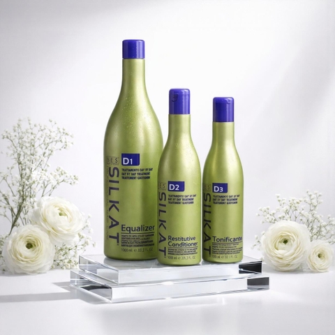 DẦU GỘI BES SILKAT PHỤC HỒI TÓC D4 Repairing Shampoo +DẦU XẢ SILKAT SIÊU MƯỢT D2  Smoothing Conditioner 1000ML
