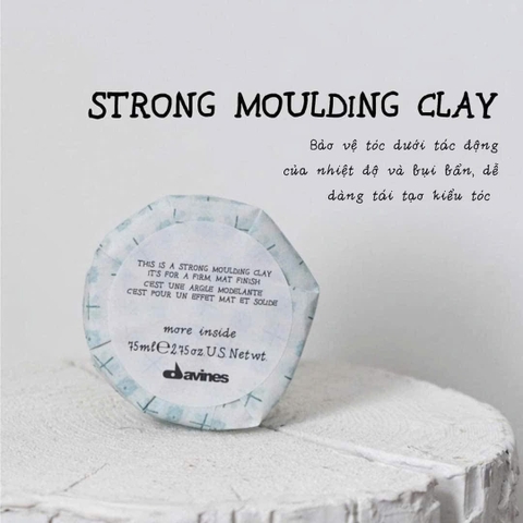 Sáp tạo kiểu cứng mờ Davines (Davines More Inside This Is A Strong Moulding Clay) 75g