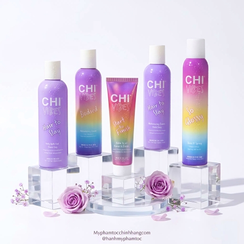 Dầu gội xả CHI Vibes Hair to Slay – Dưỡng ẩm và phục hồi tóc hư tổn (CHI Vibes Hair to Slay Daily Moisturizing Shampoo & Split-End Mending Conditioner) 355ml