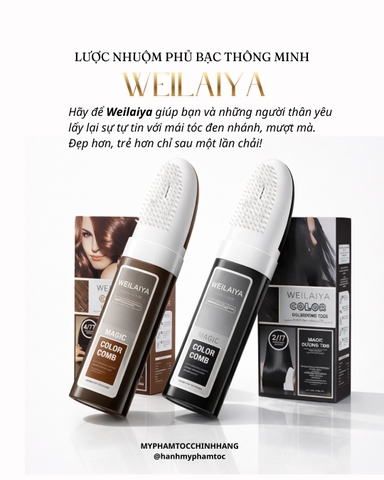 Dầu Gội Phủ Bạc Dưỡng Tóc Weilaiya Magic Color Comb (Weilaiya Magic Color Comb Hair Dye Shampoo) 100ml