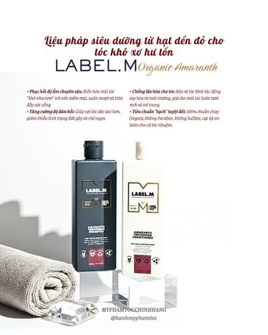 Dầu gội và dầu xả tăng độ dày tóc Label.m Amaranth Thickening Shampoo & Conditioner 300ml 1000ml