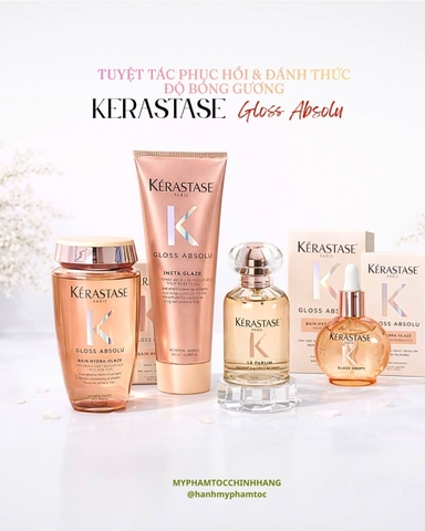 DẦU GỘI XẢ KERASTASE GLOSS ABSOLU DƯỠNG ẨM BÓNG MƯỢT 250ML