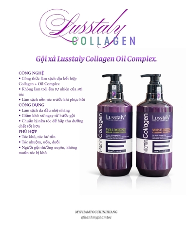 DẦU GỘI XẢ LUSSTALY COLLAGEN E 800ML