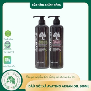 Dầu Gội xả Avatino Tinh Dầu Argan Phục Hồi Bổ Sung Dưỡng Chất Cho Tóc (Avatino Argan Oil Shampoo & Conditioner) 500ml 800ml