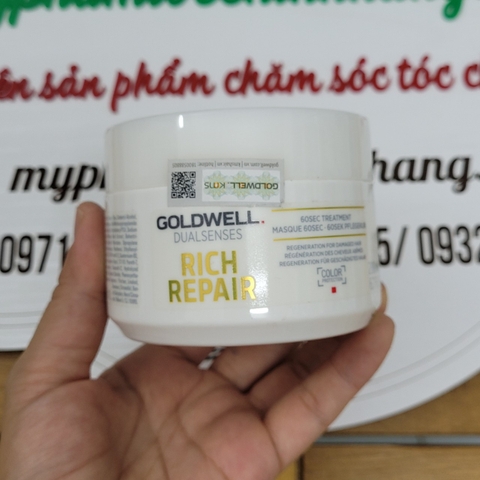 MẶT NẠ 60S GOLDWELL SIÊU CHỮA TRỊ RICH REPAIR 200ML