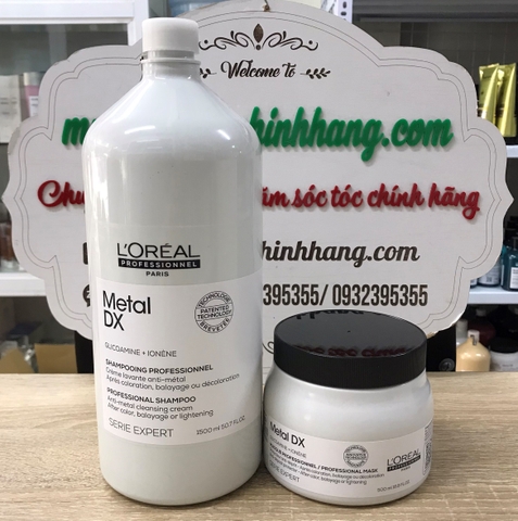 Dầu Gội Và Dầu Hấp L'oreal Metal DX Thải Độc Kim Loại Cho tóc nhuộm 300ML - 250ML - 1500ml - 500ml