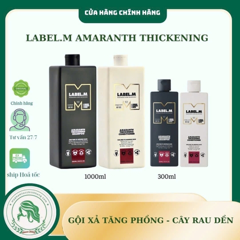 Dầu gội và dầu xả tăng độ dày tóc Label.m Amaranth Thickening Shampoo & Conditioner 300ml 1000ml