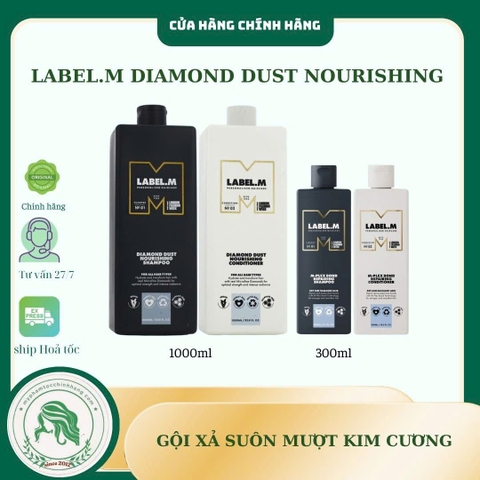 Dầu gội và dầu xả mềm mượt không gây nặng tóc Label.m Diamond Dust Nourishing Shampoo & Conditioner 300ml 1000ml