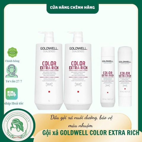 Dầu gội xả giữ màu nhuộm Goldwell Dualsenses Color Extra Rich Brilliance Shampoo & Conditioner