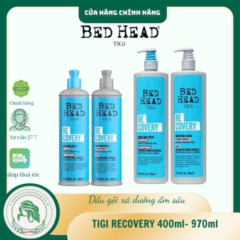 Bộ Dầu gội Dầu xả - Tigi Bed Head Recovery - Cung cấp độ ẩm 400ml 970ml (TIGI Bed Head Recovery Shampoo & Conditioner)