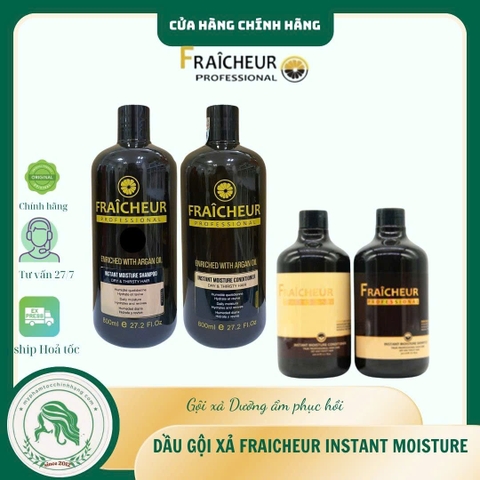Bộ Dầu Gội Xả Dưỡng Ẩm Phục Hồi Fraicheur Instant Moisture Shampoo & Conditioner 500ml - 800ml