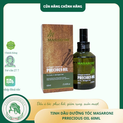 TINH DẦU  DƯỠNG TÓC MASARONI ARGAN PRECIOUS OIL 60ML