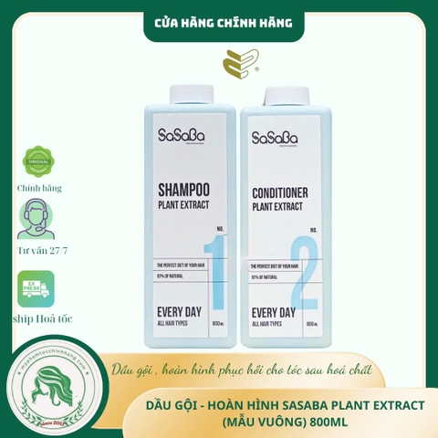 Cặp Dầu Gội Và Dầu Xả SASABA Extra No.1 & No.2 800ml
