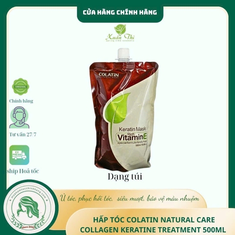 Hấp túi phục hồi tóc Colatin Vitamin E – Keratin Hair Mask 500ml