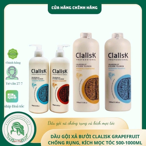 Dầu gội xả bưởi siêu mượt mọc tóc Clalisk (Clalisk Grapefruit Shampoo & Conditioner) 1000ml