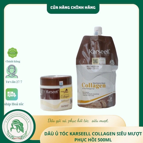 DẦU HẤP TÓC KARSEELL MACA COLLAGEN SIÊU MỀM MƯỢT TÓC 100ML 500ML (DẠNG HŨ VÀ DẠNG TÚI)
