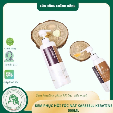 Kem/Gel phục hồi Keratin tóc nát Karseell Maca Collagen  500ml