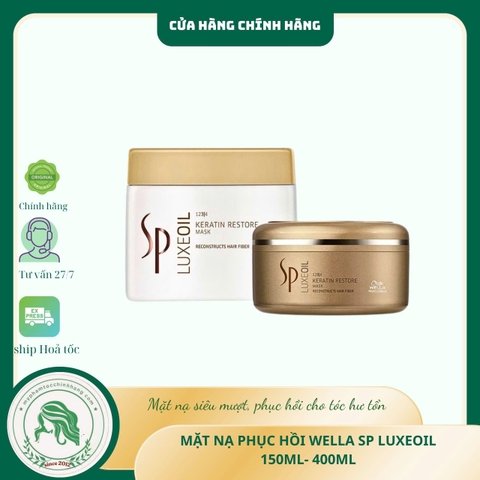 Hấp dầu phục hồi Wella SP LuxeOil Keratin Restore Mask 150ml - 400ml