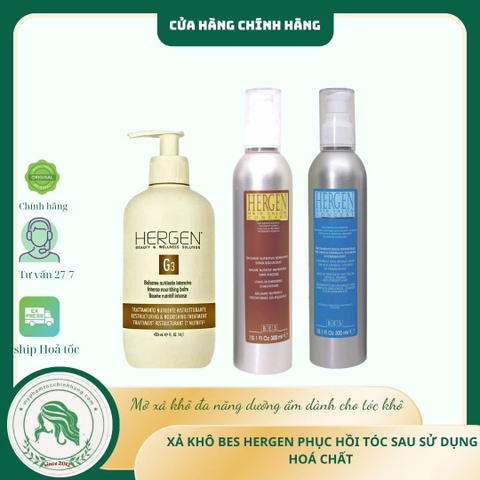 XẢ KHÔ HERGEN TÁI TẠO VÀ NUÔI DƯỠNG TÓC G3 400ML - 1000ml