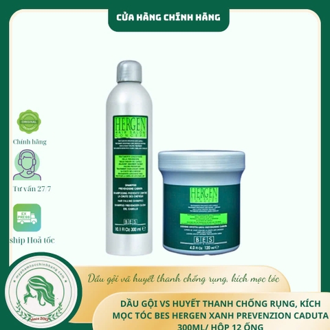 COMBO DẦU GỘI & HUYẾT THANH CHỐNG RỤNG KÍCH THÍCH MỌC TÓC BES HERGEN HAIR LOSS