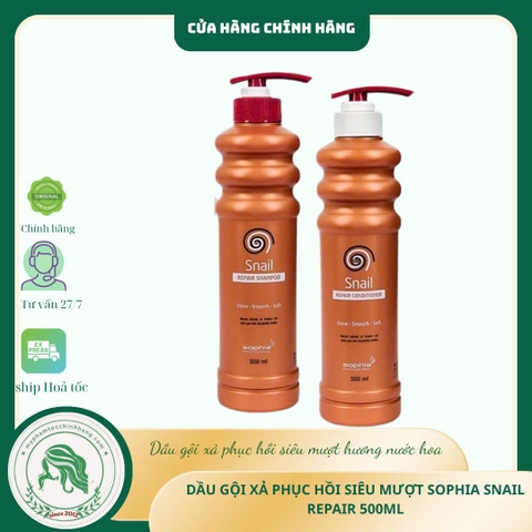 DẦU GỘI XẢ SHOPHIA SNAIL PROFESSIONAL SHAMPOO & CONDITIONER 500ML