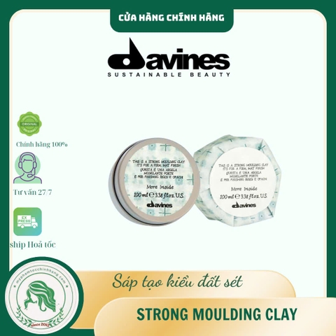 Sáp tạo kiểu cứng mờ Davines (Davines More Inside This Is A Strong Moulding Clay) 75g
