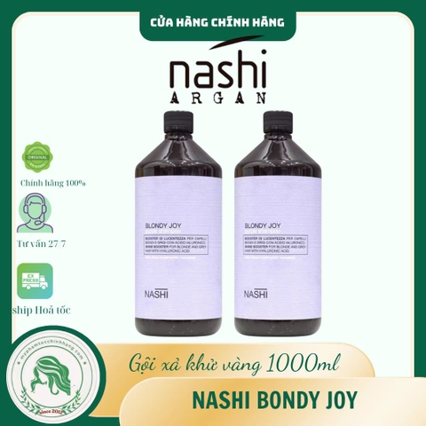 DẦU GỘI XẢ TÍM KHỬ ÁNH VÀNG NASHI  BLONDY JOY 250ML -  150ML