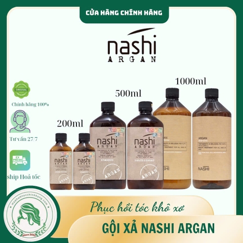 Bộ dầu gội – dầu xả dưỡng phục hồi tóc Nashi Argan - Nashi Argan Shampoo & Conditioner