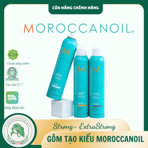 Gôm Xịt Giữ Nếp Moroccanoil Luminous Hairspray 330ml (cứng - Strong Hold hoặc siêu cứng Extra Strong Hold)