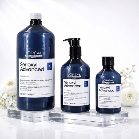 Dầu gội kích thích mọc tóc và làm dày tóc L'Oréal Professionel Serioxyl Advanced 300ml 500ml 1500ml