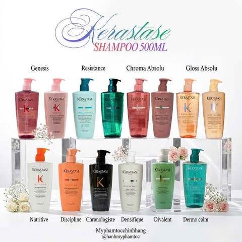 Dầu Gội Kérastase 500ml Chính Hãng | Chọn Đúng Dòng Cho Từng Vấn Đề Tóc & Da Đầu