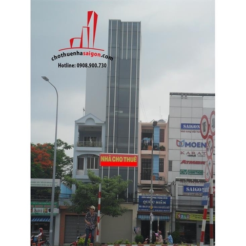 Cho thuê nhà Quận Bình Thạnh, mặt tiền đường Điện Biên Phủ. Giá : 5500 usd/tháng.