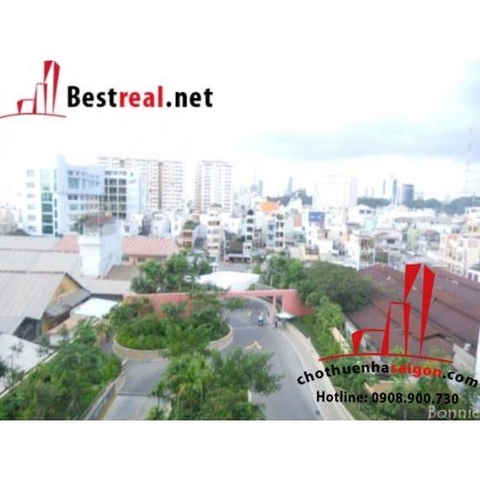 Cho thuê căn hộ city garden lầu 6 dt 104m, giá 1300$