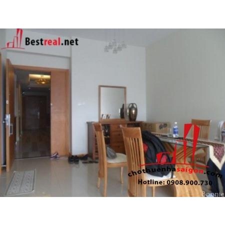 Căn hộ Saigon Pearl cho thuê, tầng 6, nội thất đầy đủ, nhìn ra thành phố, 1050usd/month