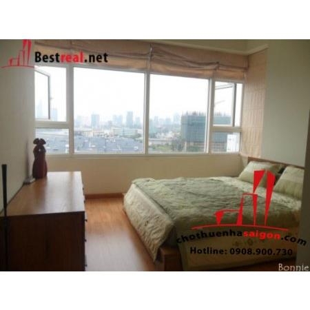 Căn hộ Saigon Pearl cho thuê, tầng 6, nội thất đầy đủ, nhìn ra thành phố, 1050usd/month