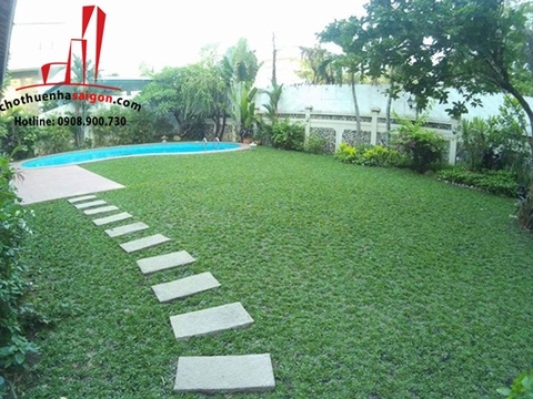 biệt thự nguyên căn khu comboud đường nguyễn văn hưởng quận 2, giá cho thuê:5500$/tháng
