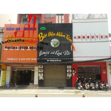 cho thuê nhà nguyên căn mặt tiền đường lê hồng phong, quận 10