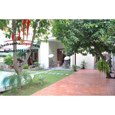 cho thuê biệt thự sân vườn hồ bơi, đường nguyễn văn hưởng, quận 2, giá cho thuê:3500$/tháng