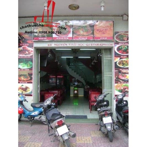 cho thuê nhà nguyên căn mặt tiền đường nguyễn thái học phường cầu ông lãnh, quận 1