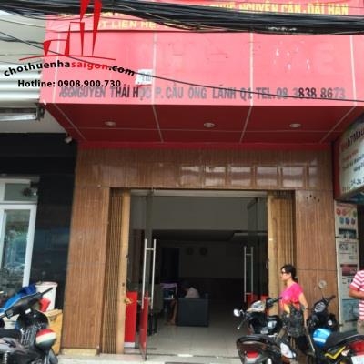 cho thuê nhà mặt tiền đường nguyễn thái học quận 1, giá cho thuê: thương lượng