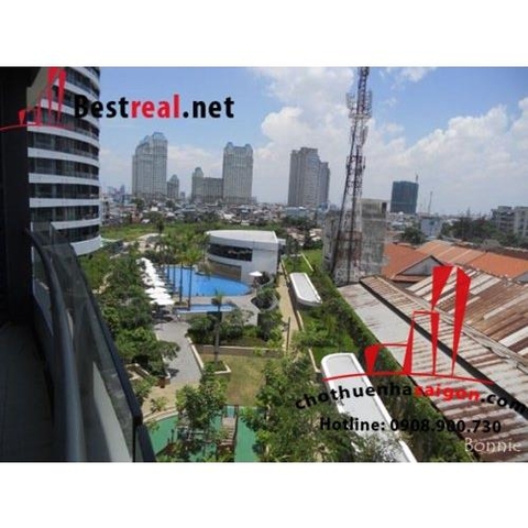 Cho thuê căn hộ city garden lầu 6 dt 70m, giá 1000$